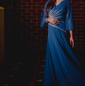 Elegant Blue Ethnic Gown