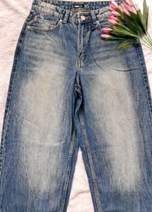 New Fb Sisters Washed Baggy Jeans