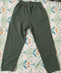 Olive Green Casual Pants
