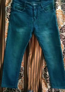 Teal Wash Denim Jeans
