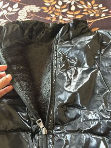 Shiny Black Puffer Jacket