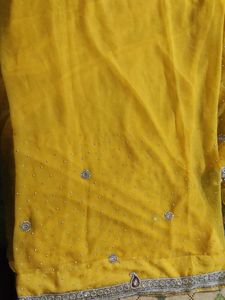 Heavy Work Yellow Saree💛