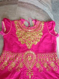 Pink Embroidered Kurta
