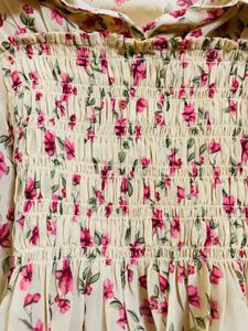 Floral Long Sleeve Crop Top