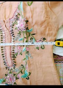 Embroidered Kurti With Pant