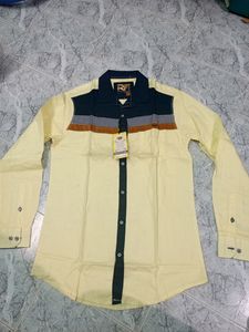 Lime Yellow Rack fuel Men&#39;s  Shirt SIze L