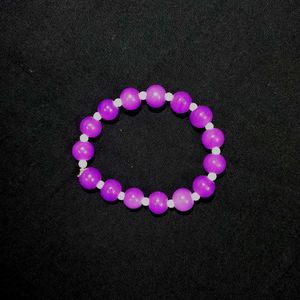Trendy Handmade Beaded Purple Bracelet