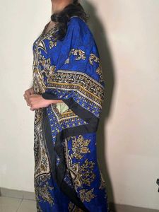 Vintage Blue Patterned Kaftan