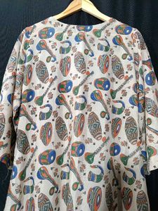 Women&#39;s Sitar Print Kurti Traditional Ethnic Kurta