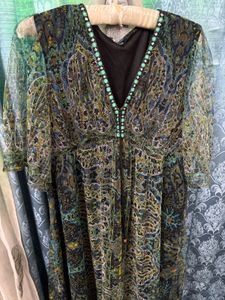 Boho Paisley Embellished Dress