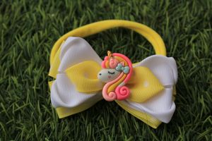Grosgrain Unicorn Bow(Yellow)