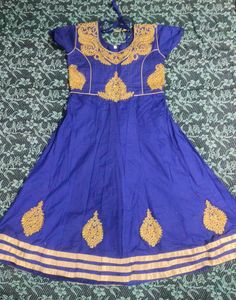 Royal Blue Embroidered Dress