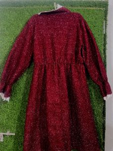 Sparkly Burgundy Party Dress
