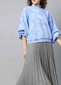 Cozy Blue Plush Pullover