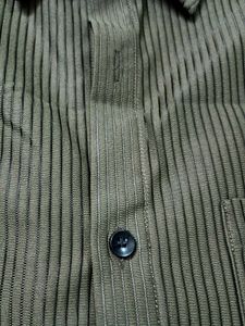 Premium Olive Green Corduroy Fabric Shirt - NEW