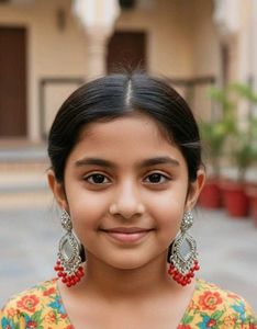 Red Beaded Drop Earrings