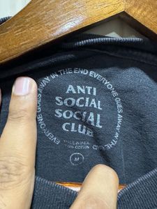 Anti Social SociaI Club Red Camo Logo Black TShirt