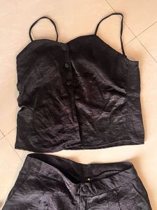 Black Silky Co Ord