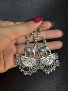 Fancy Elephant Jhumka Earrings