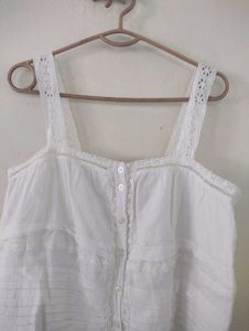 Lace Lined White Soft Fairycore Top