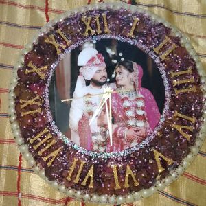 Handmade  12 Inche Photo Resin Clock
