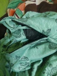 Green Black Partywear Fully Stitched Lehenga