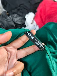 I. Emerald Green One-Shoulder Dress