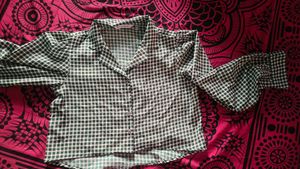 Checkered Crop Shirt