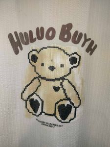 Cordset White &amp; Coffee Clor With Cute🧸Teddy Print