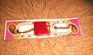 Handmade Rakhi with Pearl Beads