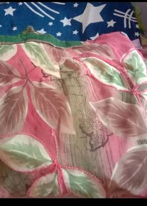 Half Net Saree With Blouse
