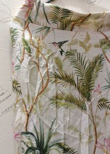 Tropical Print high waist Pants