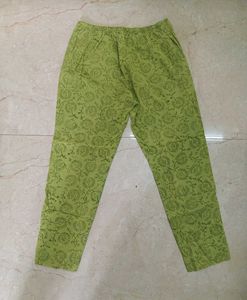 GREEN FLORAL PRINT PANT