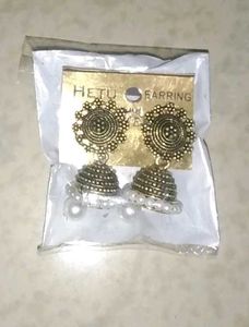 Golden Jhumka Earrings