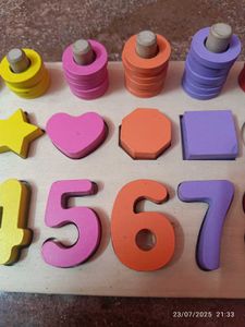 Wooden Number &amp; Shape Sorter