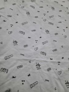 White Graphic Print Tee