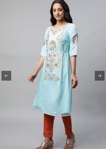 Elegant Blue Embroidered Kurta Set