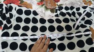 Polka Dot White Black Kurta Dupatta Set