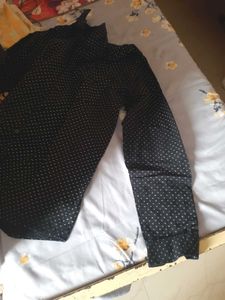 Dark Navy Blue White Dotted Shirt - XL