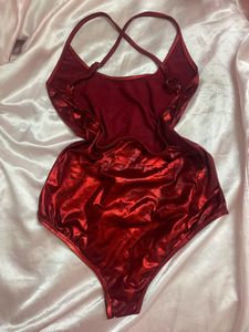 Red Metallic 🥀Bodysuit/Swimsuit Sexy💋❤️‍🔥