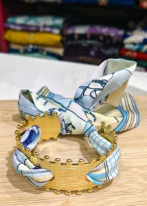 Ribbon-Wrapped Metal Bangle