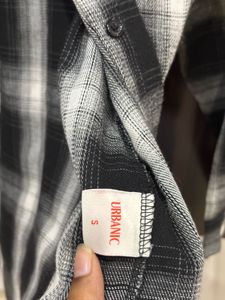 Oversized Black and White Plaid Flannel