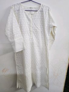 White Embroidered Kurti