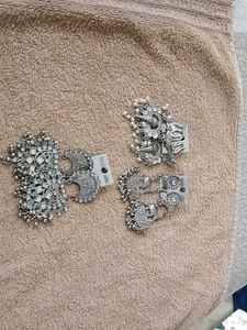 Oxidized Silver Earrings Set