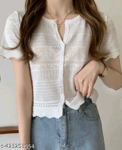 White Crochet Top
