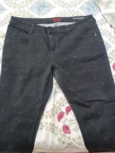 D.J.B Black Patterned Jeans