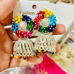 Colorful Jhumka Earrings