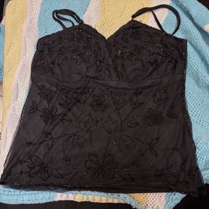 Black Embellished Top