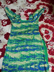 Blue & Green Tunic Top