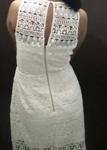White Lace Mini Dress